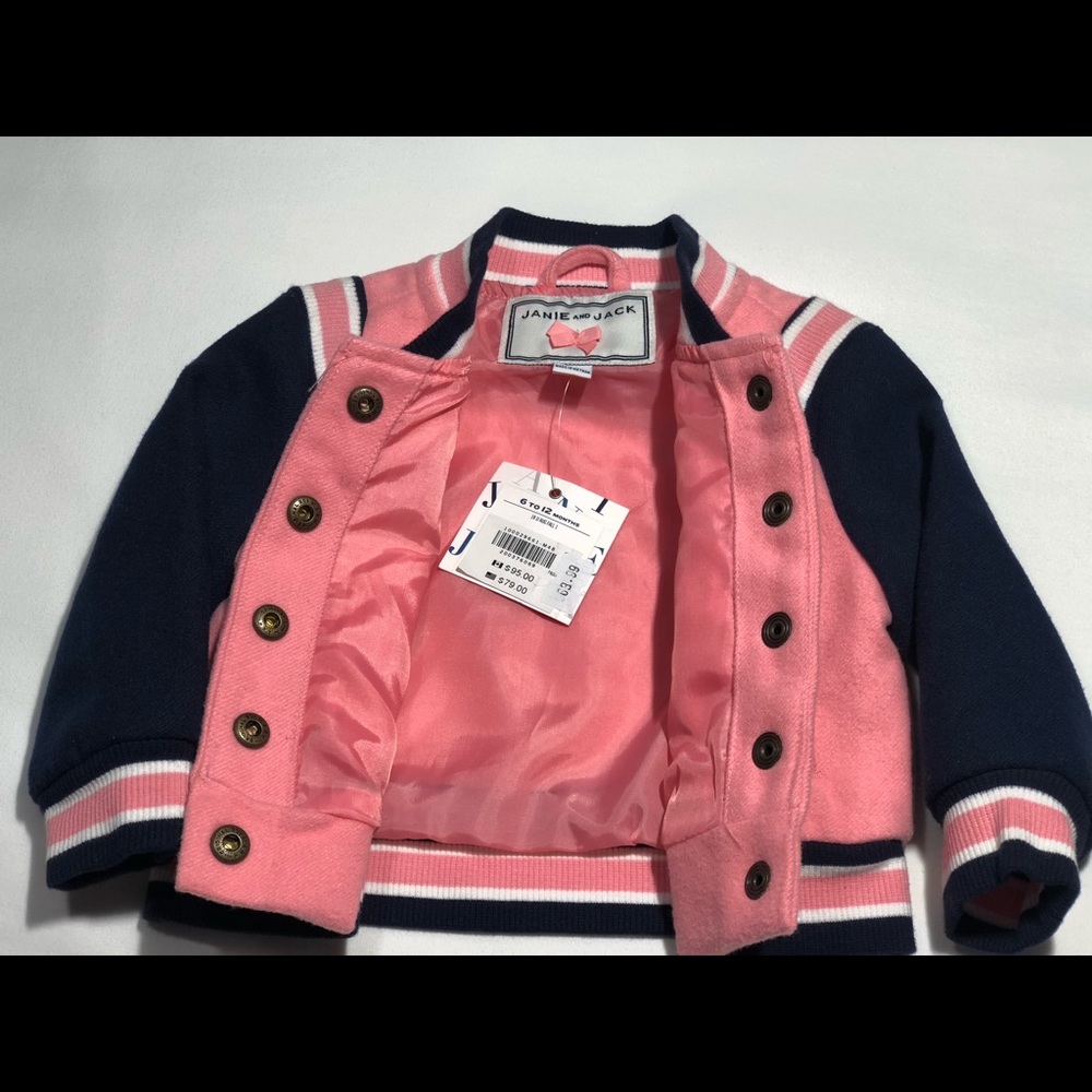 Janie and Jack Baby girl Varsity Jacket - Picture 3 of 3